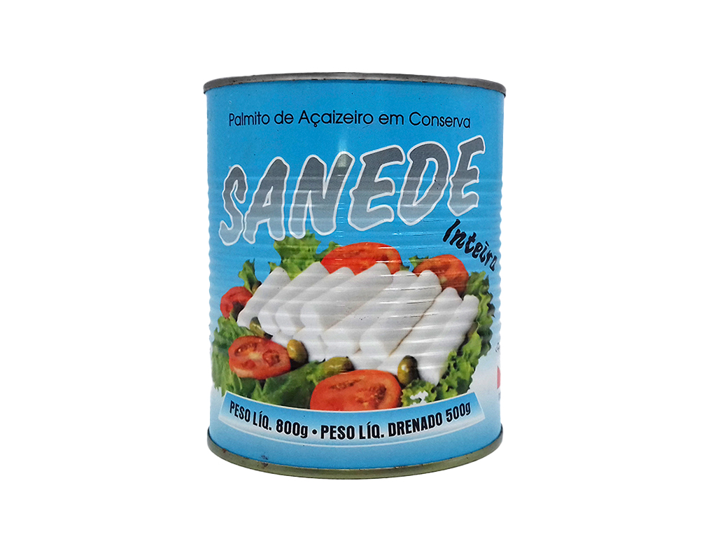 PALMITO INTEIRO AÇAÍ SANEDE 500 G (CX 12 LT)